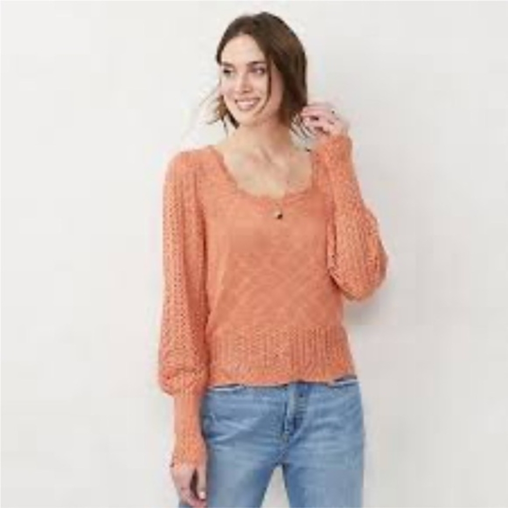 Kohl's Women's Knit Orange Sweater